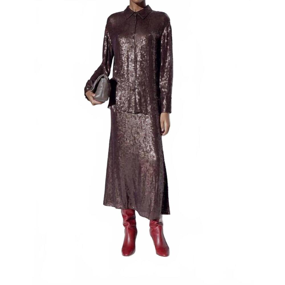 NEW MARIA CHER cardales cyrus shirt in brown